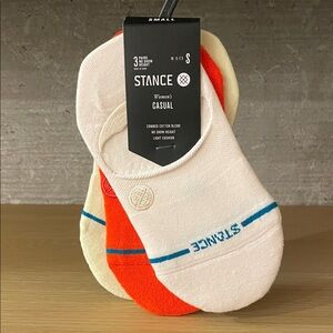 Stance Women’s Casual No-Show Socks - Pale Pink, Orange, Cream -BNWT
